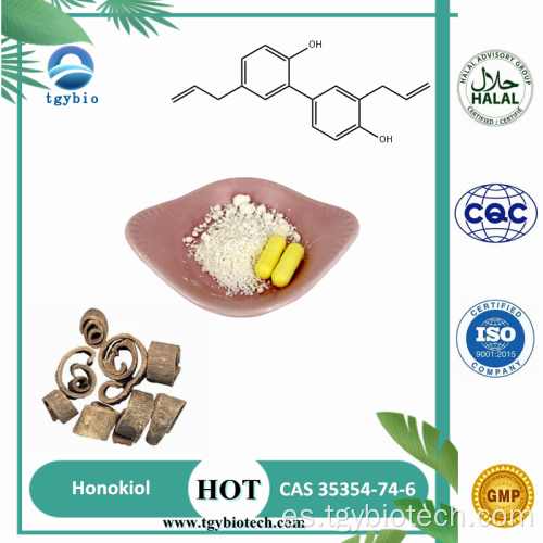 Suministro 98% de extracto de extracto de corteza de magnolia en polvo de Honokiol